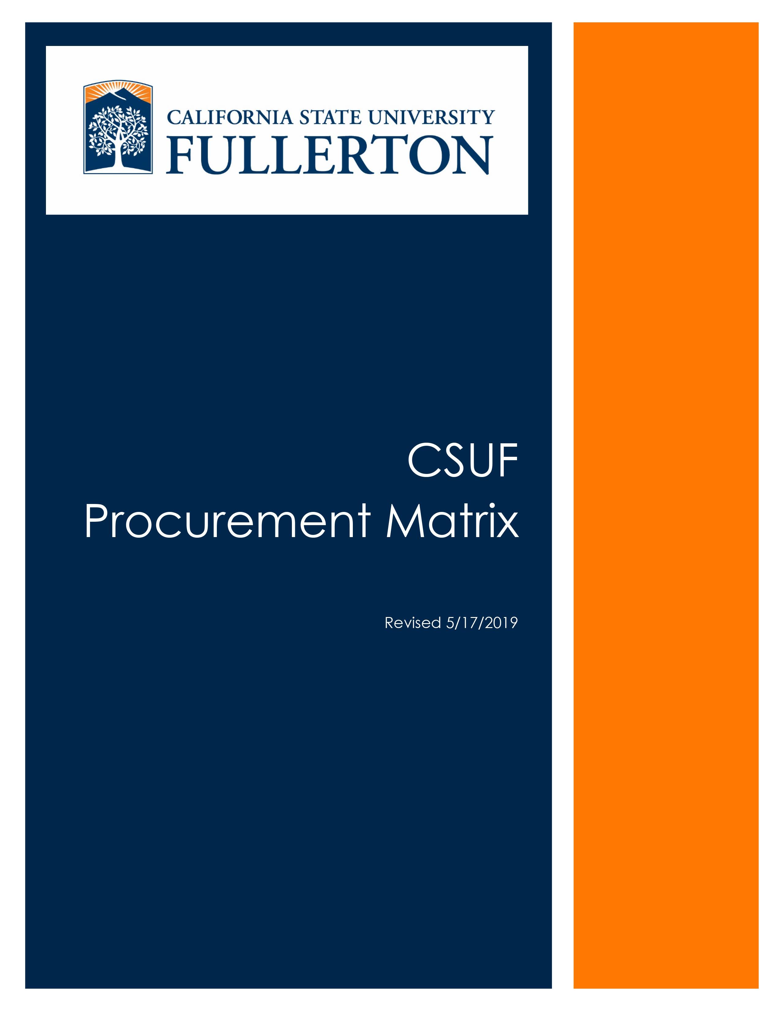 Procurement Matrix Button